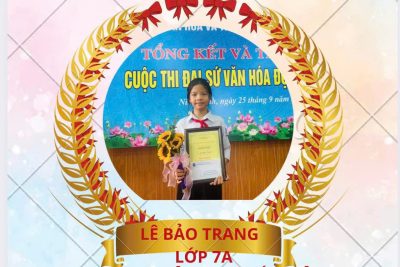 VINH DANH HỌC SINH ĐẠT GIẢI CUỘC THI “ĐẠI SỨ VĂN HOÁ ĐỌC” TỈNH NINH BÌNH NĂM 2025