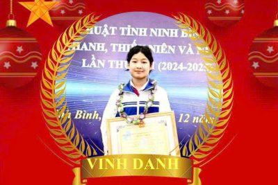 VINH DANH HỌC SINH ĐOẠT GIẢI CUỘC THI ” SÁNG TẠO THANH THIẾU NIÊN VÀ NHI ĐỒNG TỈNH NINH BÌNH LẦN THỨ XVI”